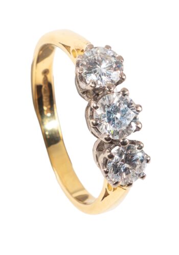 Ca. 1970 - Trilogy ring with 3 diamonds
