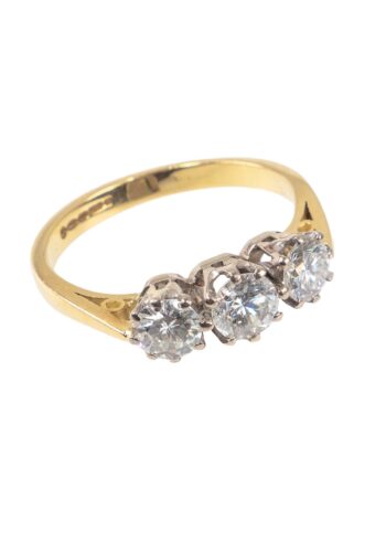 Ca. 1970 - Trilogy ring with 3 diamonds - Image 3