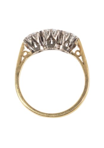 Ca. 1970 - Trilogy ring with 3 diamonds - Image 5