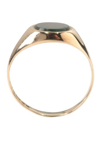 Dated 1980 - Signet ring with blood jasper - Image 4