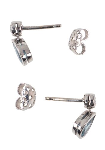 Ca. 1980 – Earrings with aquamarines and diamonds - Image 4