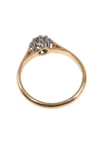 Ca. 1950 – Engagement ring with diamond solitaire - Image 3