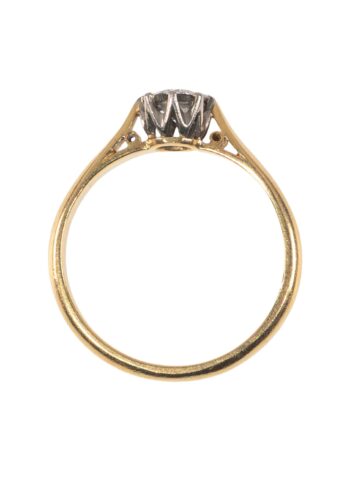 Ca. 1950 – Engagement ring with diamond solitaire - Image 4