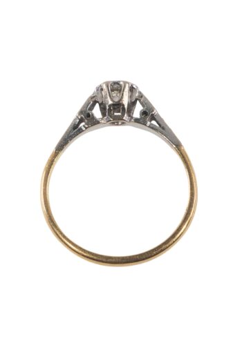 Ca. 1960 – Engagement ring with diamond solitaire - Image 4