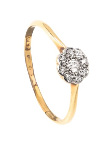 Ca. 1920 – Art déco ring with diamonds