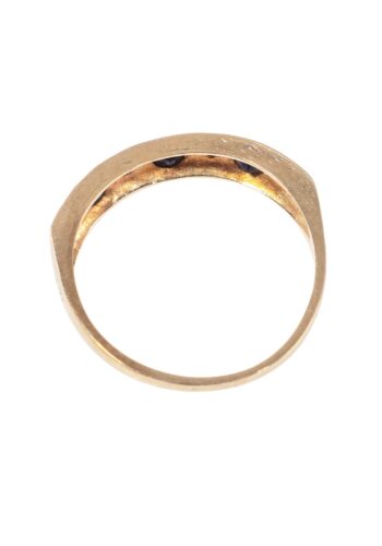 Dated 1928 – Art déco ring with diamonds and sapphires - Image 3