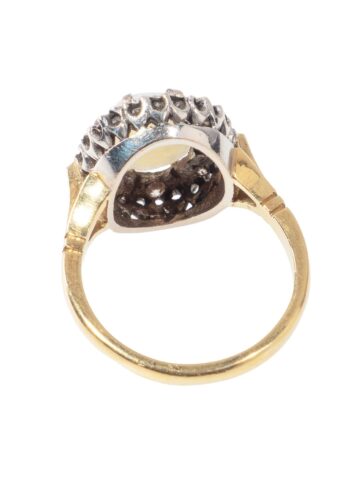 Dated 1973 - Vintage ring with opal and diamonds - Image 4