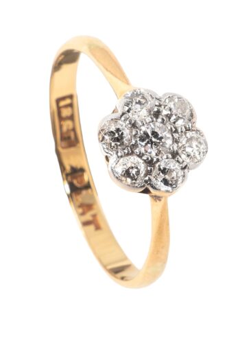 Ca. 1930 - Diamond cluster ring