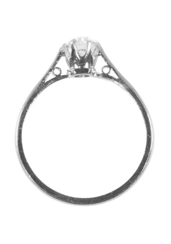 Ca. 1950 – Engagement ring with diamond solitaire - Image 5