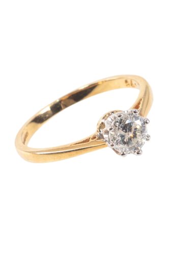 Ca. 1970 – Engagement ring with diamond solitaire - Image 3
