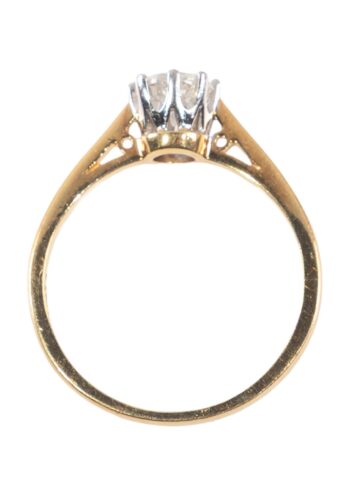 Ca. 1970 – Engagement ring with diamond solitaire - Image 5
