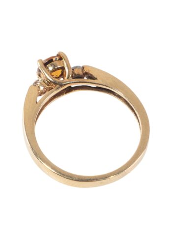 Dated 1980 – Gold ring with yellow sapphire and diamonds - Image 3