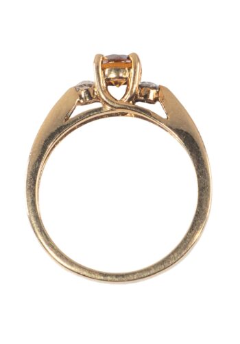 Dated 1980 – Gold ring with yellow sapphire and diamonds - Image 4