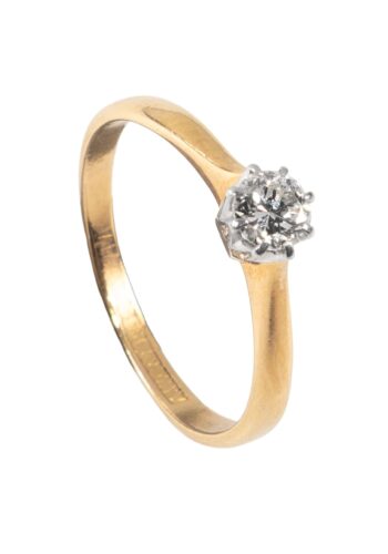 Ca. 1960 – Engagement ring with diamond solitaire