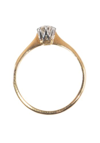 Ca. 1960 – Engagement ring with diamond solitaire - Image 4