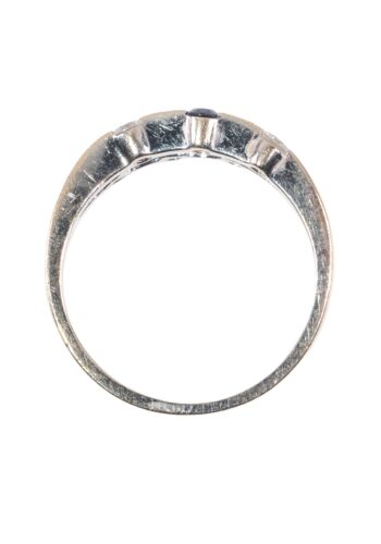 Ca. 1990 – Gold ring with sapphires and diamonds - Image 5