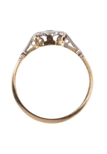 Ca. 1920 – Art déco ring with sapphire and diamonds - Image 4