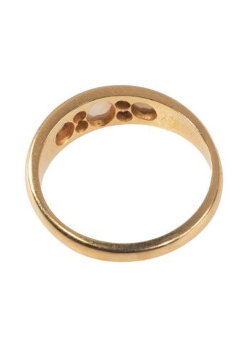 Ca. 1960 – Band ring with opals and diamonds - Image 4