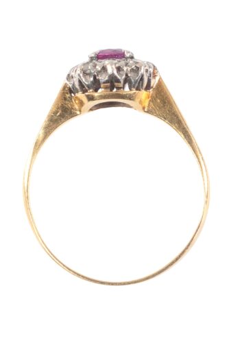 Ca. 1930 - Entourage ring with ruby and diamonds - Image 5