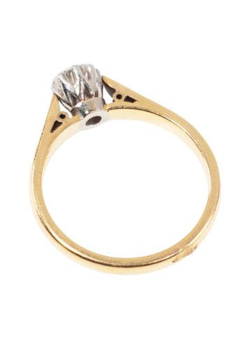 Ca. 1950 – Engagement ring with diamond solitaire - Image 4