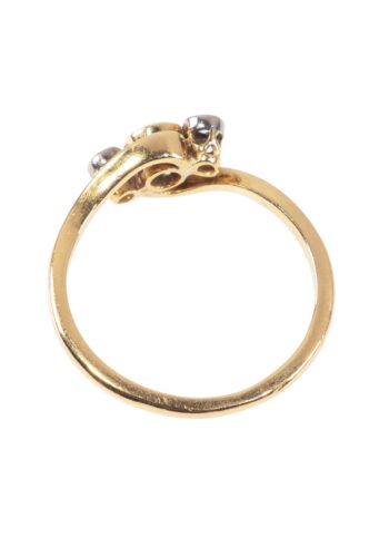 Ca. 1910 – Art Nouveau ring with sapphire and diamonds - Image 3