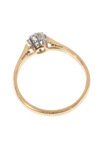 Ca. 1970 – Engagement ring with diamond solitaire - Image 3