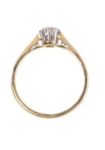 Ca. 1970 – Engagement ring with diamond solitaire - Image 4