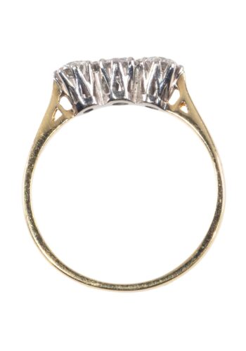 Dated 1989 - Trilogy ring with 3 diamonds - Image 5