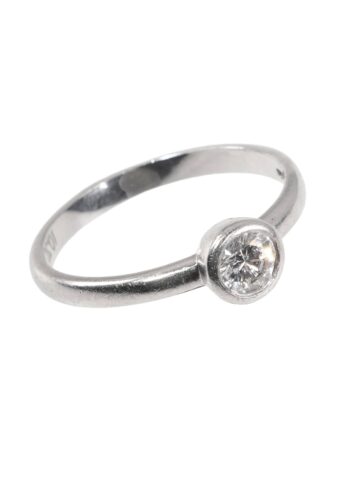 Ca. 1980 – Engagement ring with diamond solitaire - Image 3