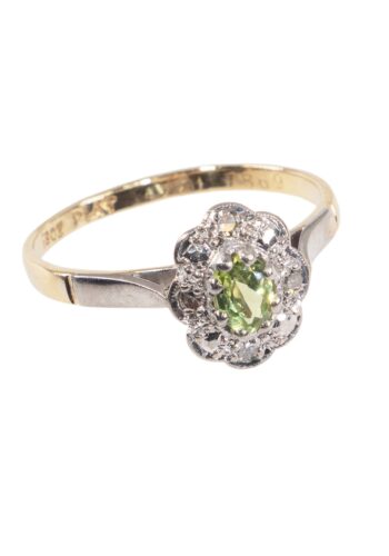 Ca. 1950 - Entourage ring with peridot and diamonds - Image 3