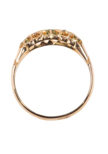 Dated 1910 – Edwardian ring with peridots and diamonds - Image 5