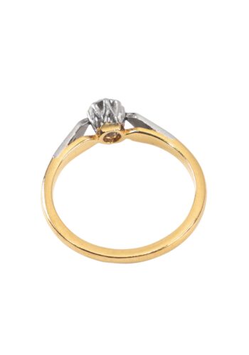 Ca. 1970 – Vintage engagement ring with diamond solitaire - Image 4
