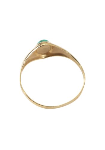 Ca. 1960 – Band ring with Chrysoprase cabochon - Image 3