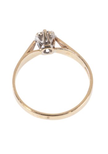 Ca. 1970 – Engagement ring with diamond solitaire - Image 3