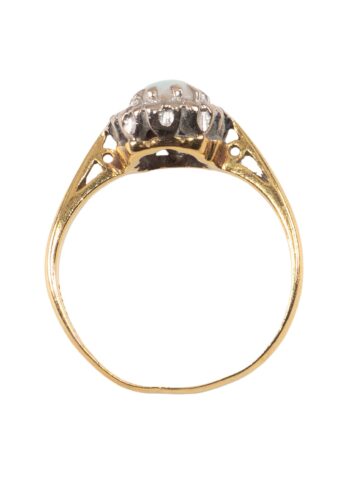 Ca. 1900 - Entourage ring with opal and diamonds - Image 4