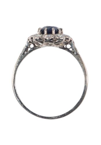Ca. 1950 - Entourage ring with sapphire and diamonds - Image 5