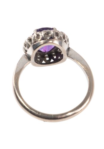 Ca. 1950 - Entourage ring with amethyst and diamonds - Image 4