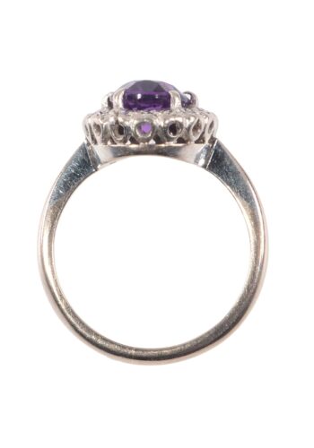 Ca. 1950 - Entourage ring with amethyst and diamonds - Image 5