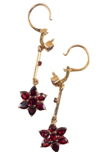 Ca. 1910 - Earrings with garnet - Image 3