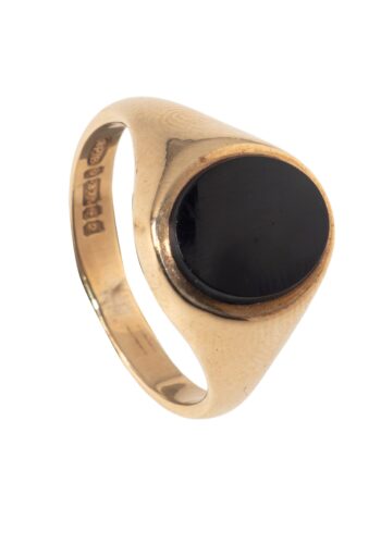 Dated 1965 – Men´s ring/Signet ring with onyx