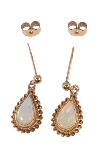 Ca. 1910 - Edwardian opal earrings - Image 3