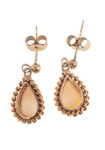 Ca. 1910 - Edwardian opal earrings - Image 4