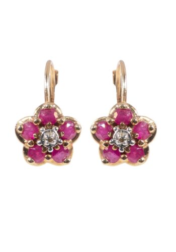 Ca. 1960 – Vintage earrings with rubies
