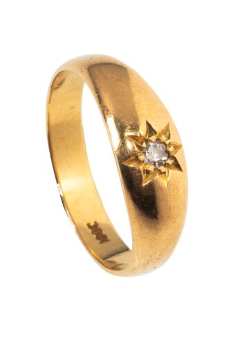 Ca. 1900 – Band ring with diamond