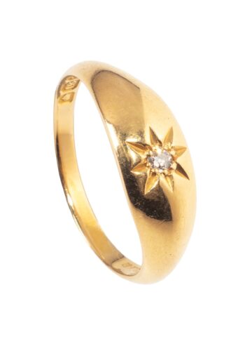 Dated 1908 – Band ring with diamond