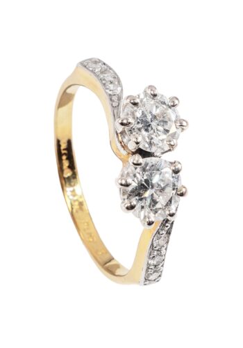 Ca. 1910 – You & me ring with 2 diamonds