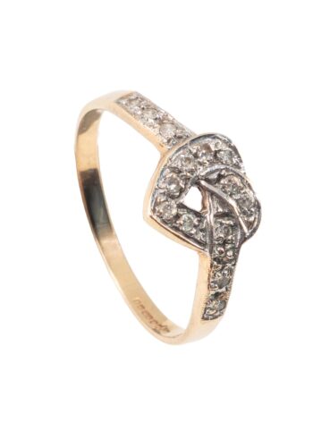 Dated 1967 – Vintage heart-shaped diamond ring